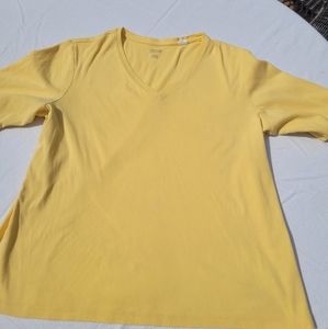 Chico's yellow v-neck tee